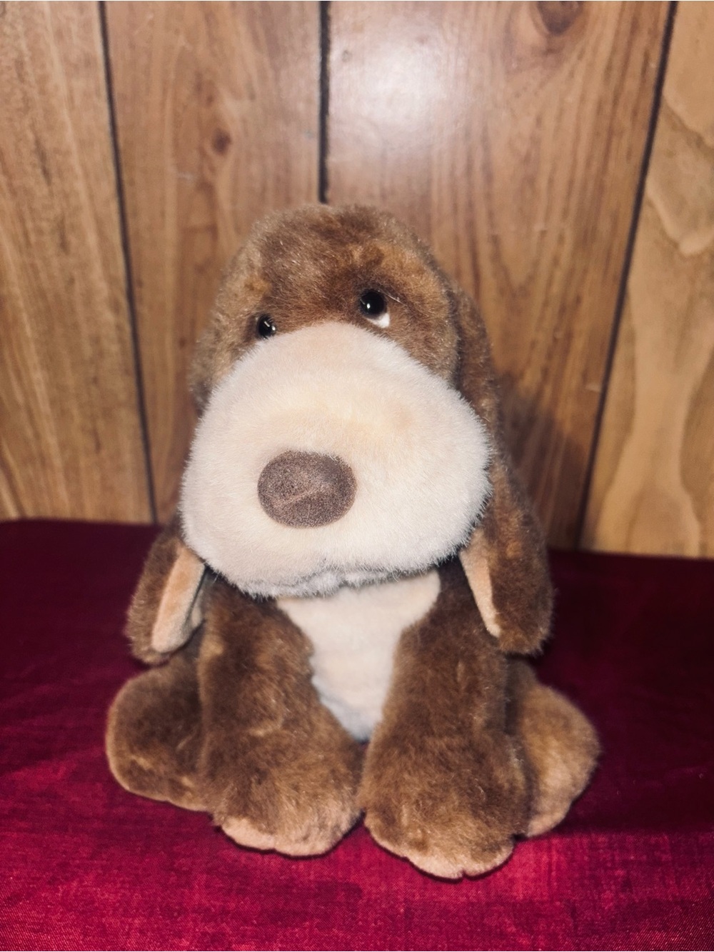 Plush Brown Dog Toy - Soft Huggable Pet Plush
